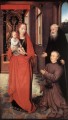 Vierge à l’Enfant avec Saint Antoine l’Abbé et un Donateur 1472 hollandais Hans Memling